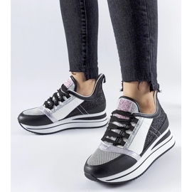 D/GMR Crne svjetlucave tenisice na Marce platformu crna 1