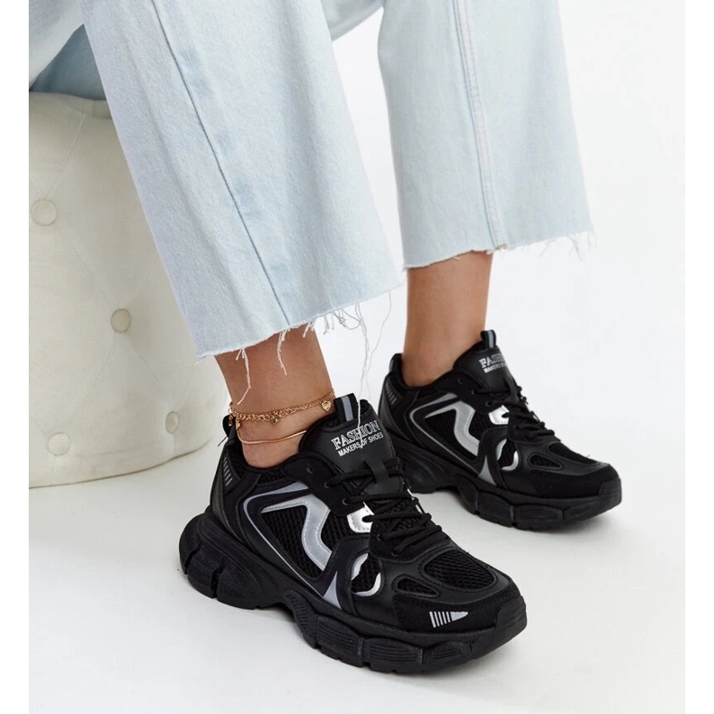 D/GMR Crne tenisice s masivnim Jacobine potplatom crno 1