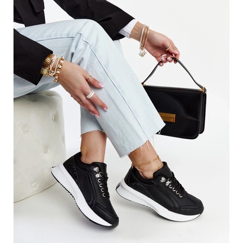 D/GMR Crne Taima tenisice s platformom crna 1