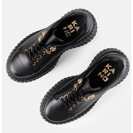 D/GMR Crne kožne tenisice na karino platformi crna 2