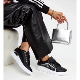 D/GMR Crne platform tenisice sa Fekete šljokicama crna 2