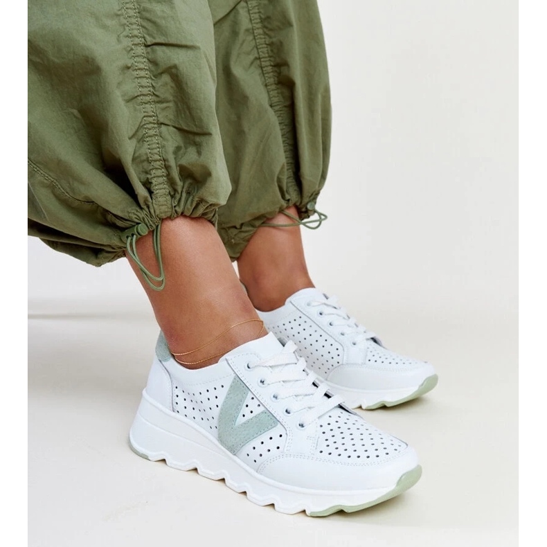 D/GMR Vinceza bijele kožne ažur tenisice bijela 1