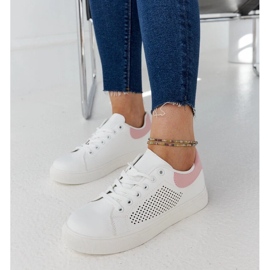 D/GMR Bijele i ružičaste tenisice Openwork Semhar bijela 2