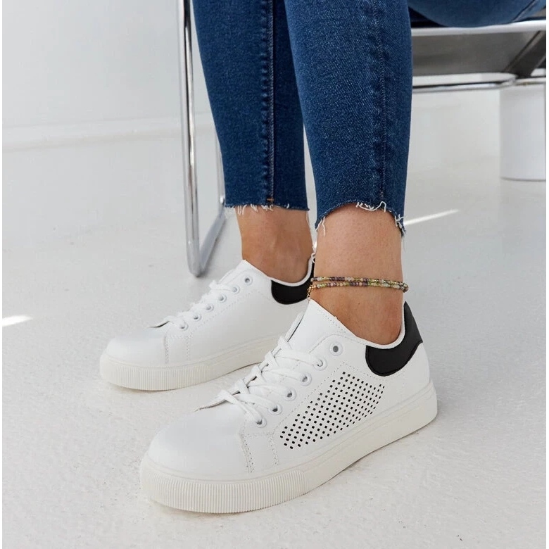 D/GMR Bijele ažurne Semhar tenisice bijela 1