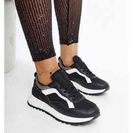 D/GMR Crne platform tenisice sa sjajem Evelia crno 1