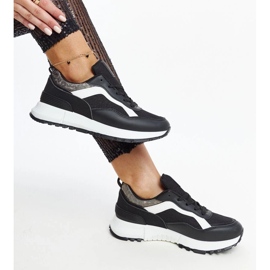 D/GMR Crne platform tenisice sa sjajem Evelia crno 2