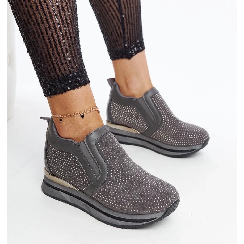 D/GMR Tamno sive Cadelaria tenisice na wedge siva 2