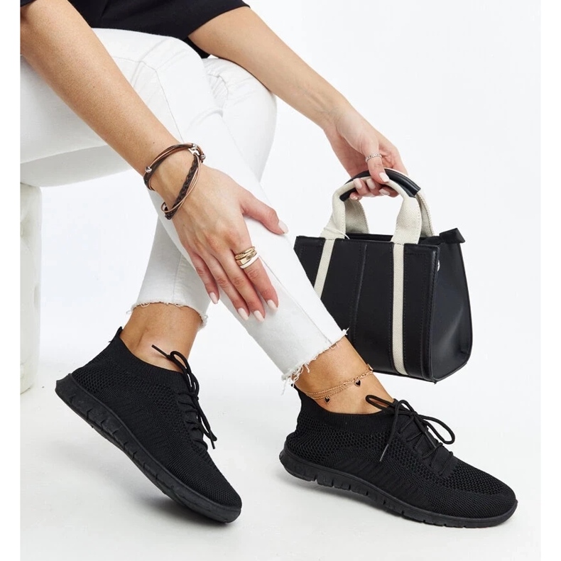 D/GMR Zahira crne tenisice od tkanine crno 2