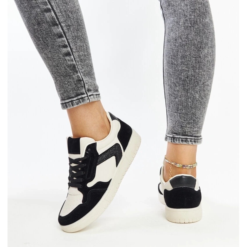 D/GMR Juwan bijele i crne svjetlucave tenisice bijela 2