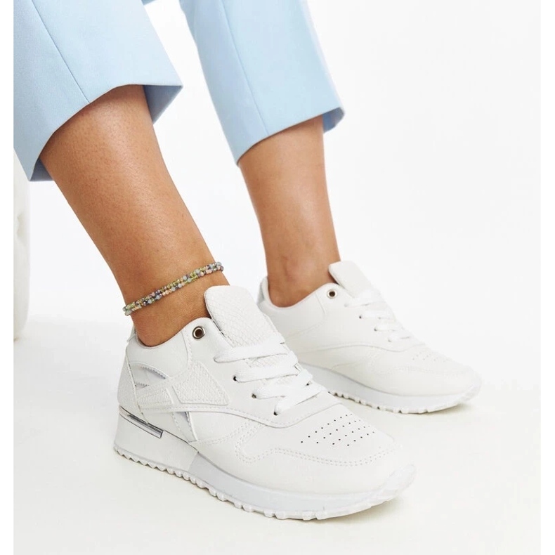 D/GMR Tasnim bijele tenisice od zmijske kože bijela 2