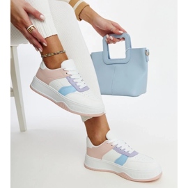 D/GMR Bijelo roze tenisice sa debljim rafida đonom ružičasta 2