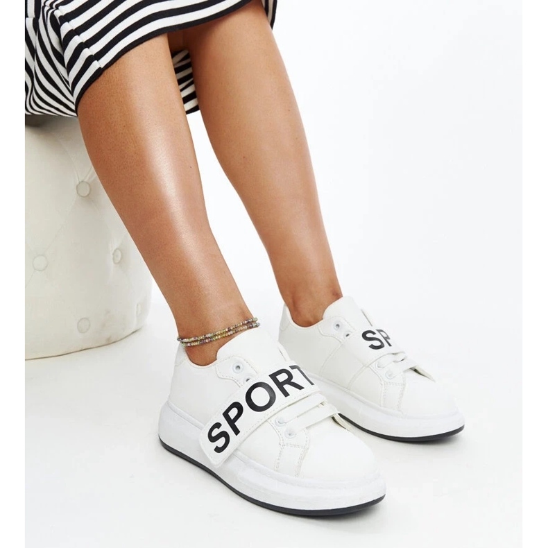 Bijele tenisice na platformi Ayna bijela 1