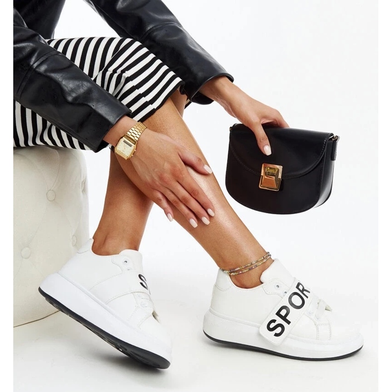 Bijele tenisice na platformi Ayna bijela 2