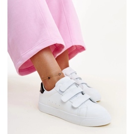 Bijelo-crne Samala tenisice na čičak bijela 1