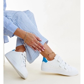 Bijelo-plave Samala tenisice na čičak bijela 2