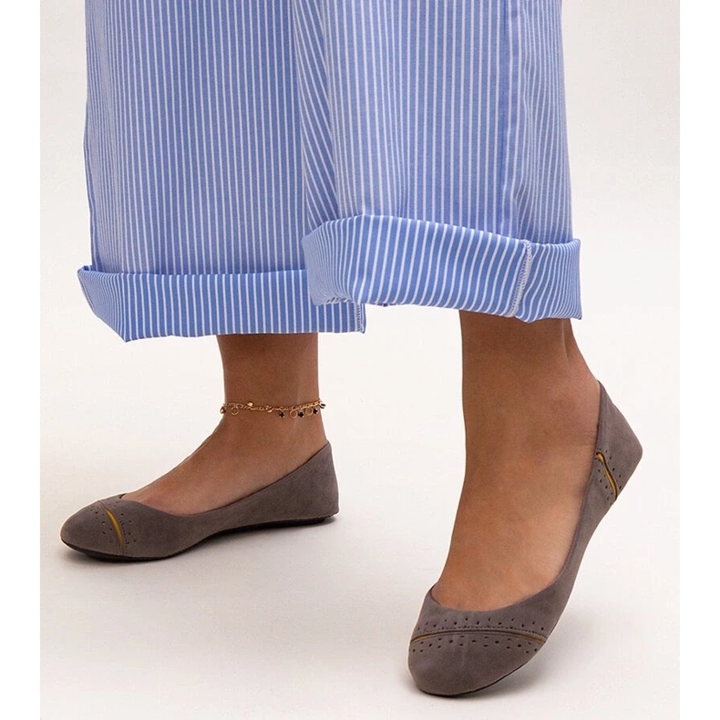 Sive klasične Dorris balerinke siva 2