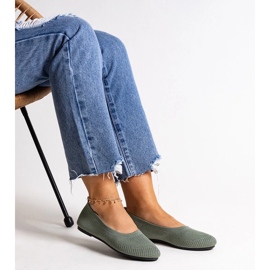 D/CEO Yafia balerinke od zelene tkanine zelena 2