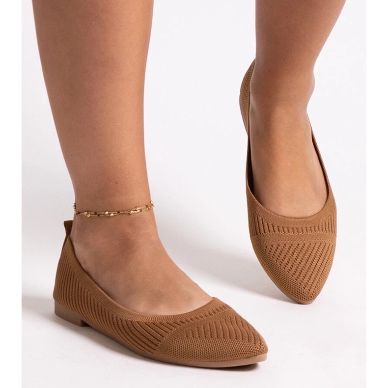 D/CEO Wendana balerinke od karamel tkanine smeđa 1