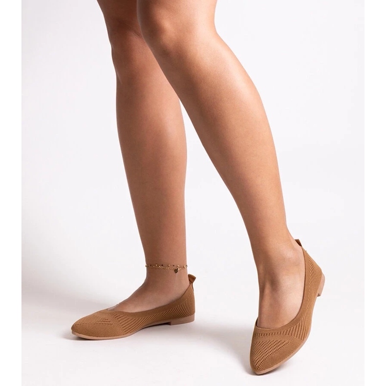 D/CEO Wendana balerinke od karamel tkanine smeđa 2