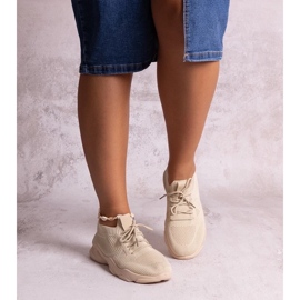 D/CEO Madi tenisice od bež tkanine 1