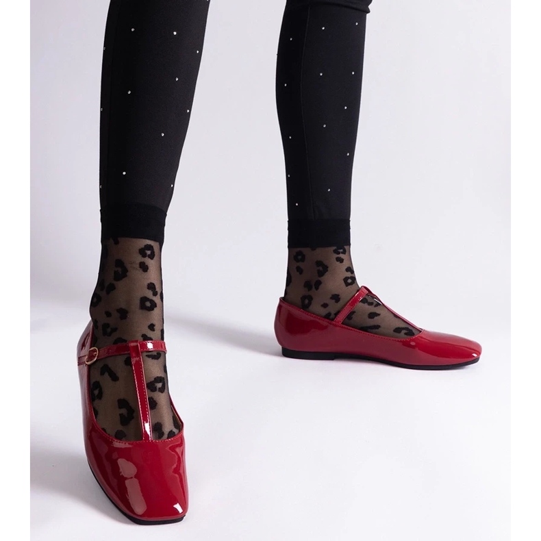 D/CEO Crveni lakirani balerine s pojasom Marseille crvena 1