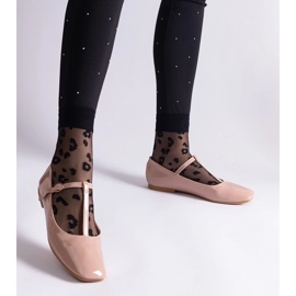 D/CEO Bež lakirane balerinke s remenom Marseille 1