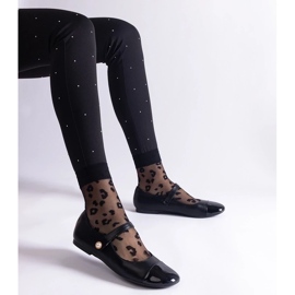 D/CEO Crne balerinke s lakiranim vrhom, kopčaju se Jaures čičak trakom crna 2