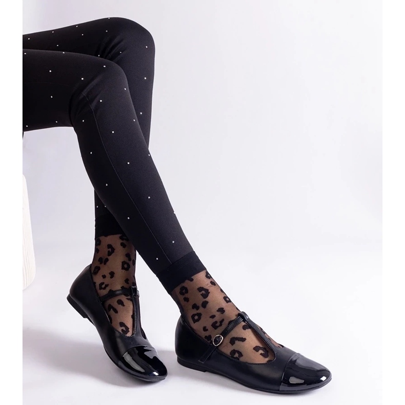 D/CEO Crne balerinke s lakom vrhom, kopčaju se Gloriana kopčom crno 1