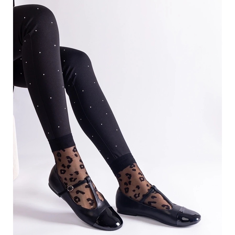 D/CEO Crne balerinke s lakom vrhom, kopčaju se Gloriana kopčom crno 2