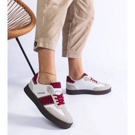 D/CEO Bordo tenisice na platformu s Puente šavovima crvena 2