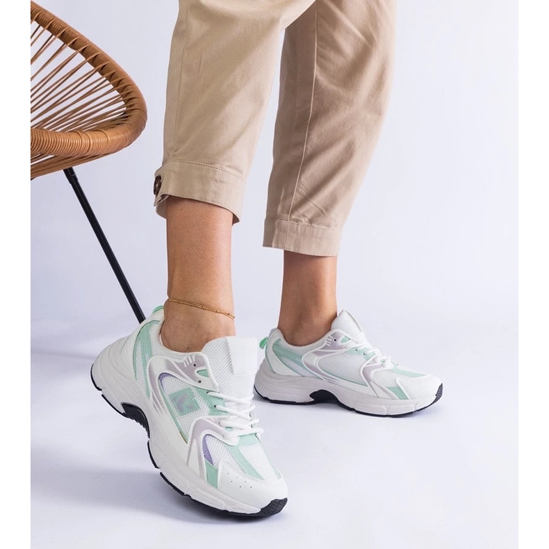 D/CEO Bijele i zelene sportske cipele za žene tenisice sedilla zelena 2