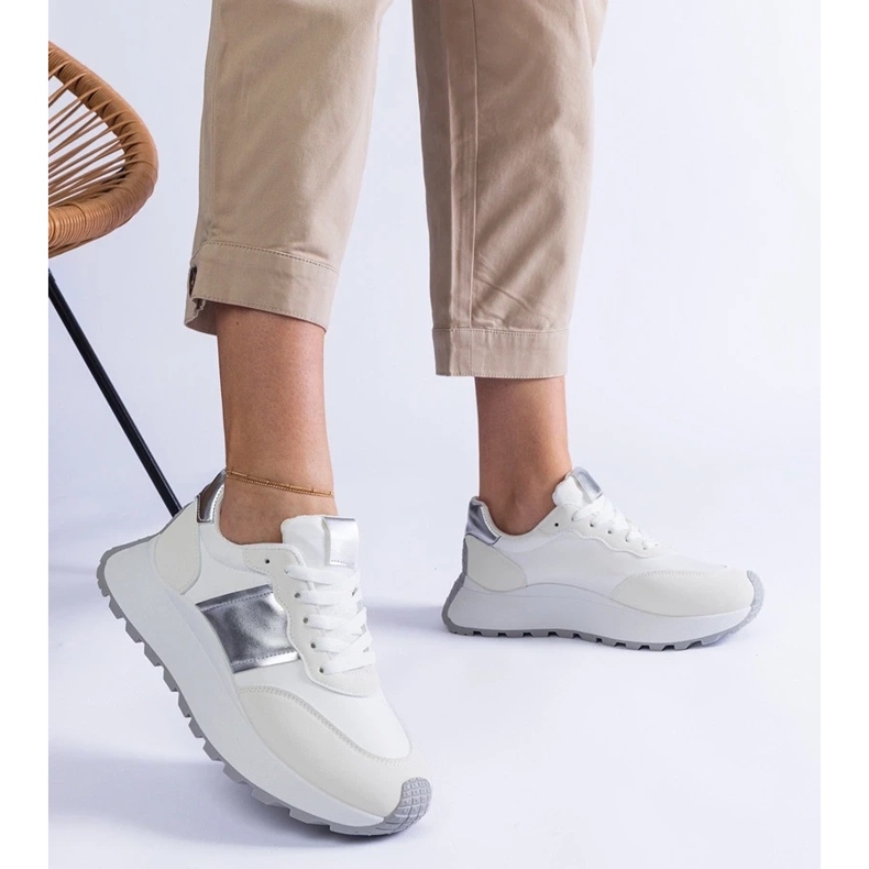 D/CEO Bijele tenisice na platformi Cremor bijela 2