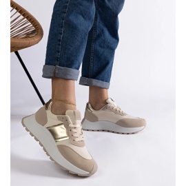 D/CEO Bež Cremorna tenisice s platformom 2