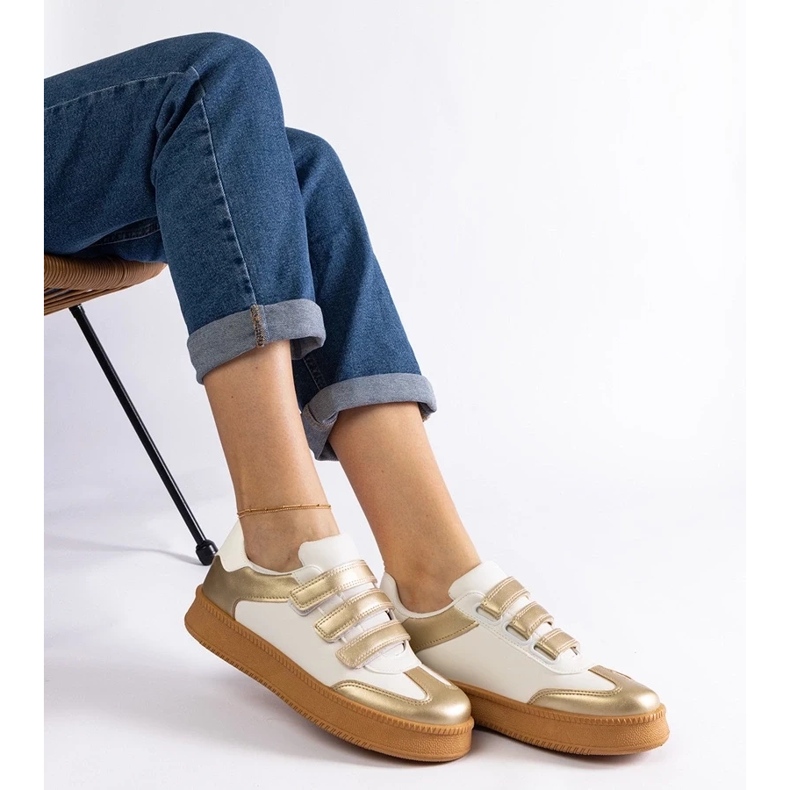 D/CEO Mena zlatne tenisice s kopčanjem na čičak zlatni 1