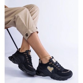 D/CEO Crne tenisice na platformi s Martinez srcem crno 1