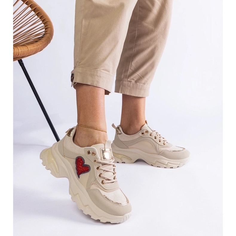 D/CEO Bež tenisice s platformom i Martinez srcem 2