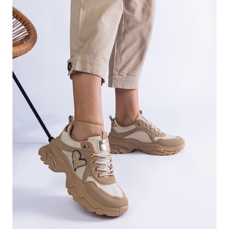 D/CEO Smeđe tenisice na platformu s Martinez srcem smeđa 2