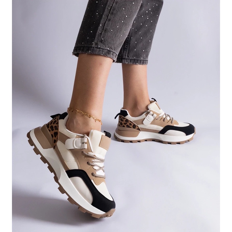 D/CEO Bež tenisice ukrašene motivom životinje Soria 1