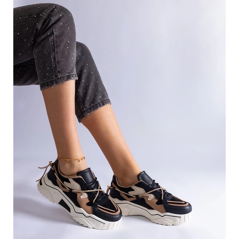 D/CEO Crne tenisice ukrašene Valdez cirkonskom uzicom crno 1