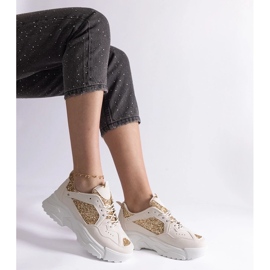 D/CEO Bež ženske tenisice sa svjetlucavim umetcima Caraballo 2