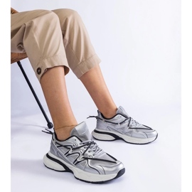 D/CEO Srebrne ženske tenisice na masivnom potplatu Colunga srebro 1