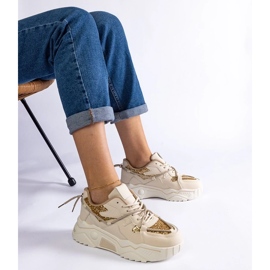 D/CEO Bež ženske tenisice sa Agar šljokicama 1