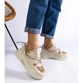 D/CEO Bež ženske tenisice sa Agar šljokicama 2