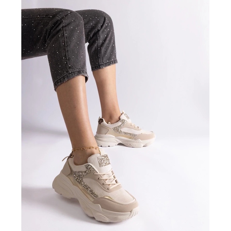 D/CEO Bež tenisice sa svjetlucavim Clorinda umetcima 1