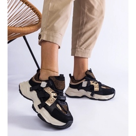 D/CEO Crne tenisice sa zlatnim Candra umetcima crna 2