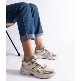 D/CEO Bijelo zlatne Ena sportske tenisice zlatna 2