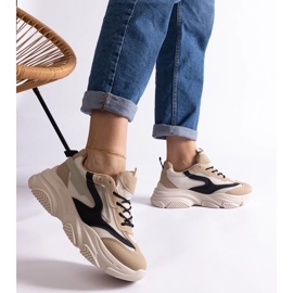 D/CEO Bež i crne ženske tenisice Milenka crno 2