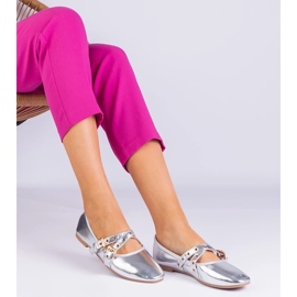 D/CEO Srebrne eko -balerine ukrašene kopčama Emmarino srebro 1