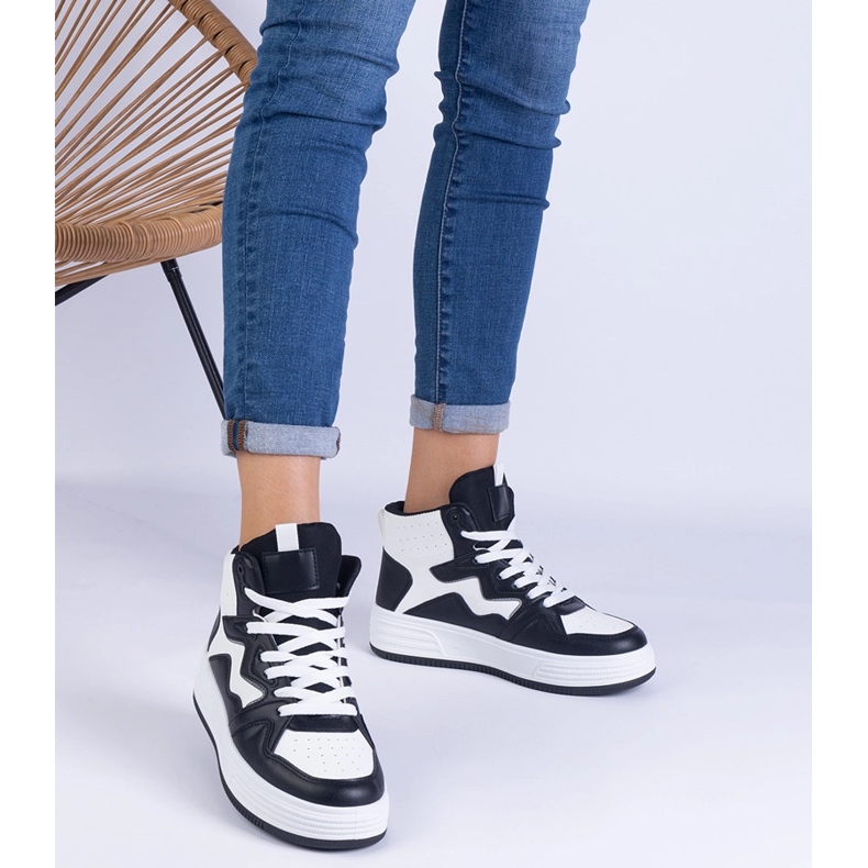 Ženske bijele i bijele tenisice crno 1