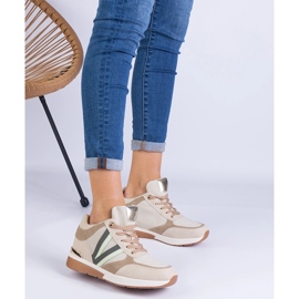 Bež ženske tenisice na skrivenom klinu 1